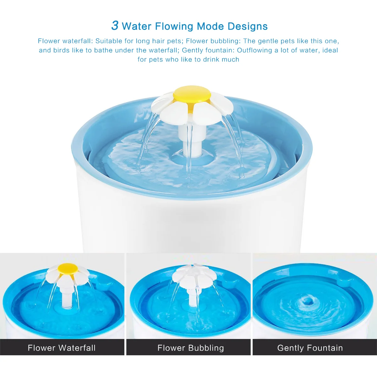 Домашний питомец Кошка Собака Щенок автоматический фонтан бесшумный питомец диспенсер для воды Поддержка 3 режима потока воды с угольным фильтром