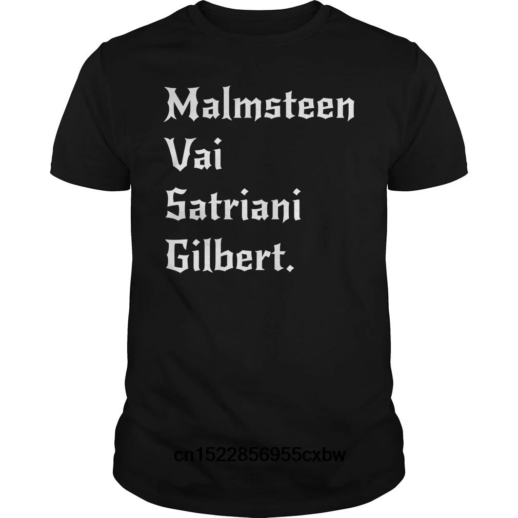 Забавная Мужская футболка новинка Yngwie Malmsteen Steve Vai Joe Satriani Paul Gilbert Shred с гитарой