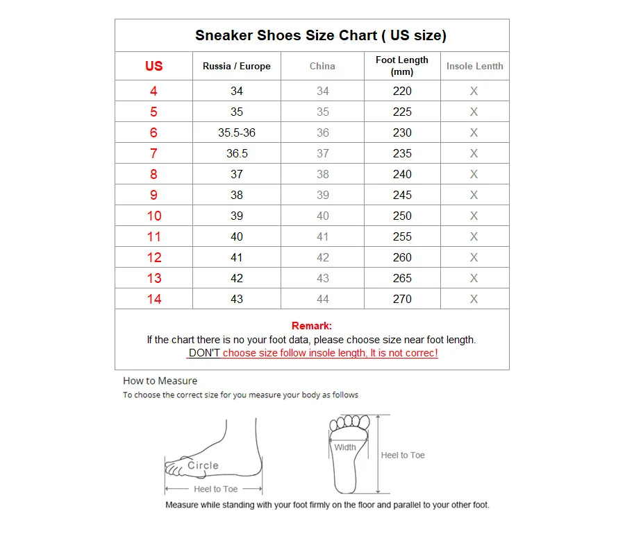 0 size -sneaker