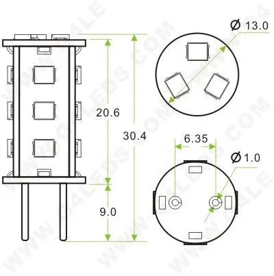 15pcs-2835-tower-g6.35