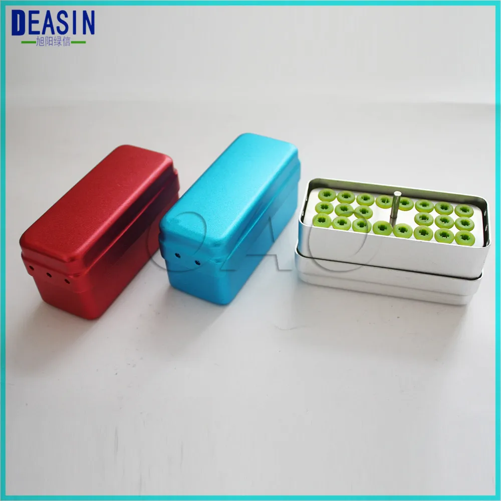 

2 pcs 22 holes Dental Disinfection Burs Holder Block Stand Autoclavable Sterilizer Box Dentist Lab Equipment endo box
