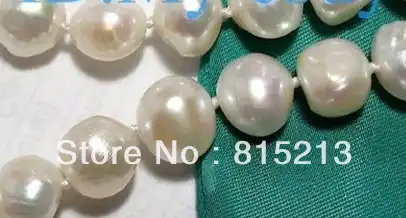 Ddh00899 12 мм Белый Барокко Пресной Воды Жемчужное Ожерелье 28% Скидка|freshwater pearl