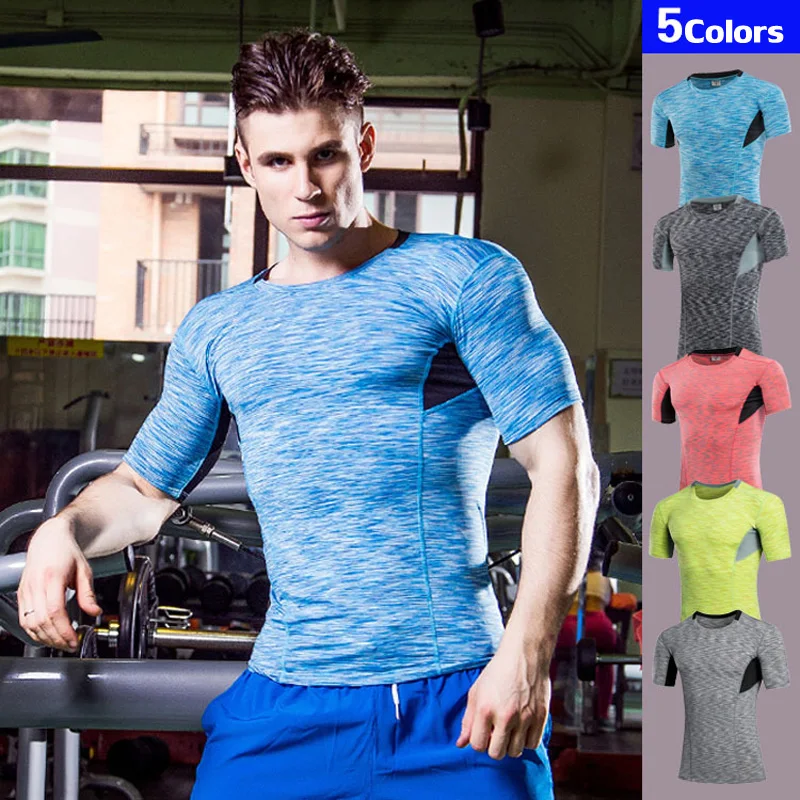 

2018 New Quick Dry Blue Jays Jersey Tights Fitness Basketball Tennis Men Shirt Gym Sport Suit Running Men's Short Sleeve T-Shirt