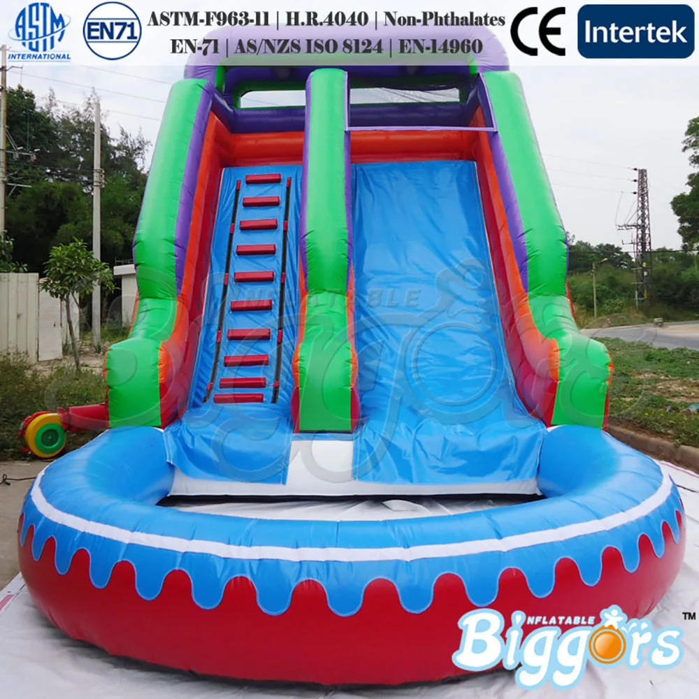 

2018 Inflatable Slide Water Slide With Pool For Adults and Kids Game