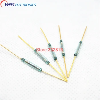

50PCS MKA14103 2*14mm Reed Switch magnetically controlled switches 2mm x 14mm glass Free shipping