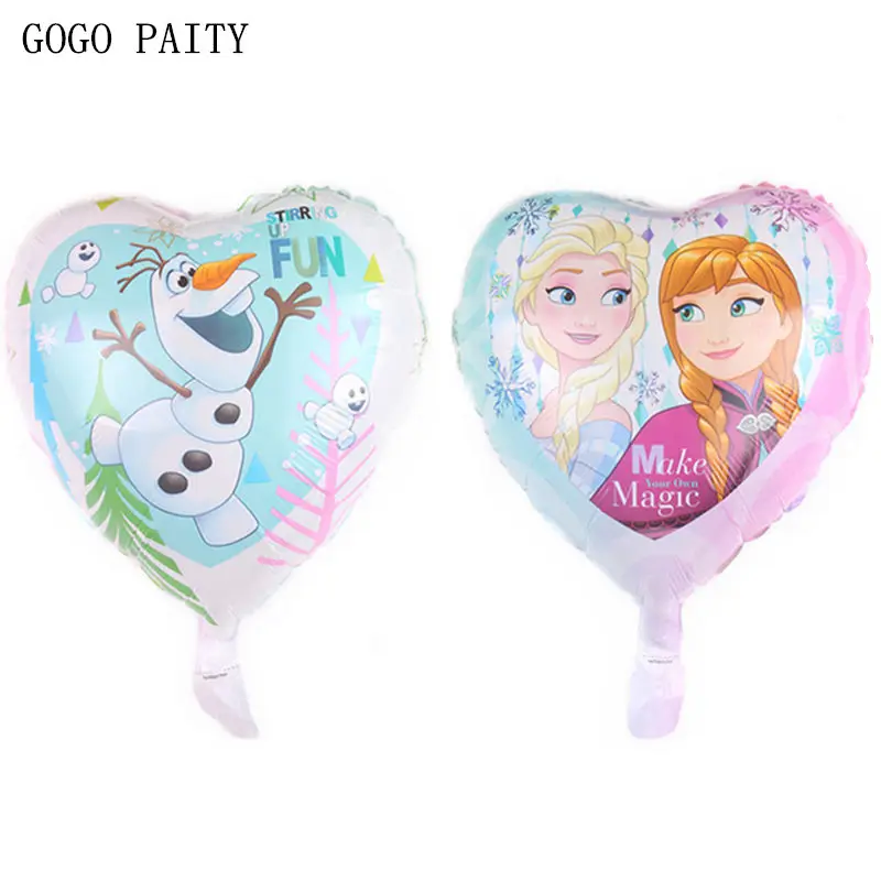GOGO PAITY New 18-inch heart-shaped double-sided princess aluminum balloon holiday party birthday decorative balloon