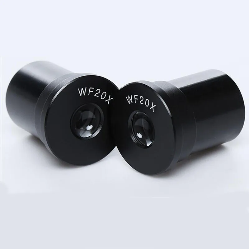 2pcs with Reticle WF20X/10mm Biological Microscope eyepieces Wide angle