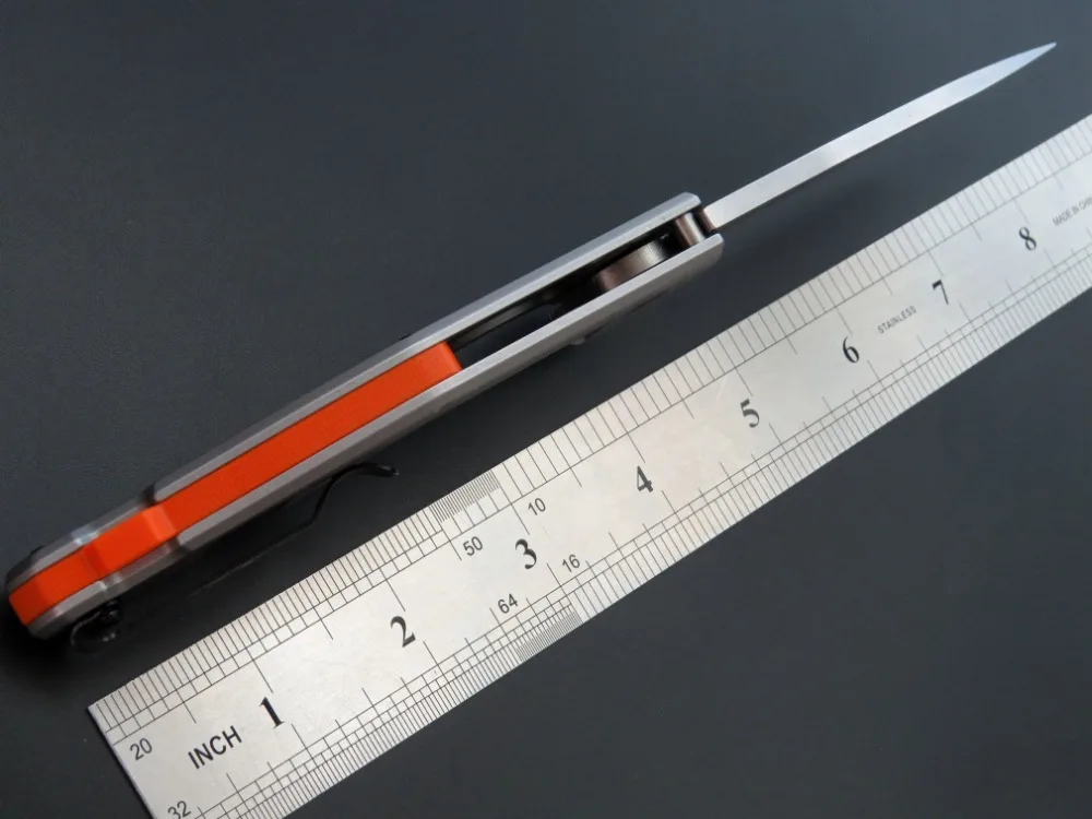 Eafengrow 0220 складной D2 лезвие+ стальная ручка титановое покрытие Флиппер Открытый походный Карманный EDC инструмент нож