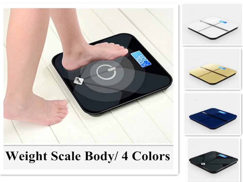 High Precision! Digital Home Health Weight Scale Toughened Glass Electronic Weigher Body