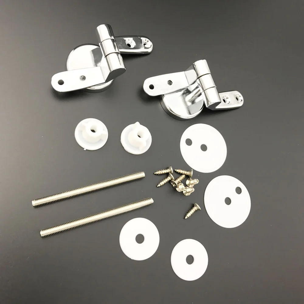 

Stainless Steel Toilet Seat Hinge Replacement Zinc alloy toilet cover hinge with screw fittings for bathroom LM01111131