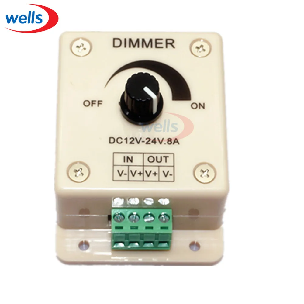 led Dimmer controller,8A 96W led Rotating Dimmer Bright Brightness