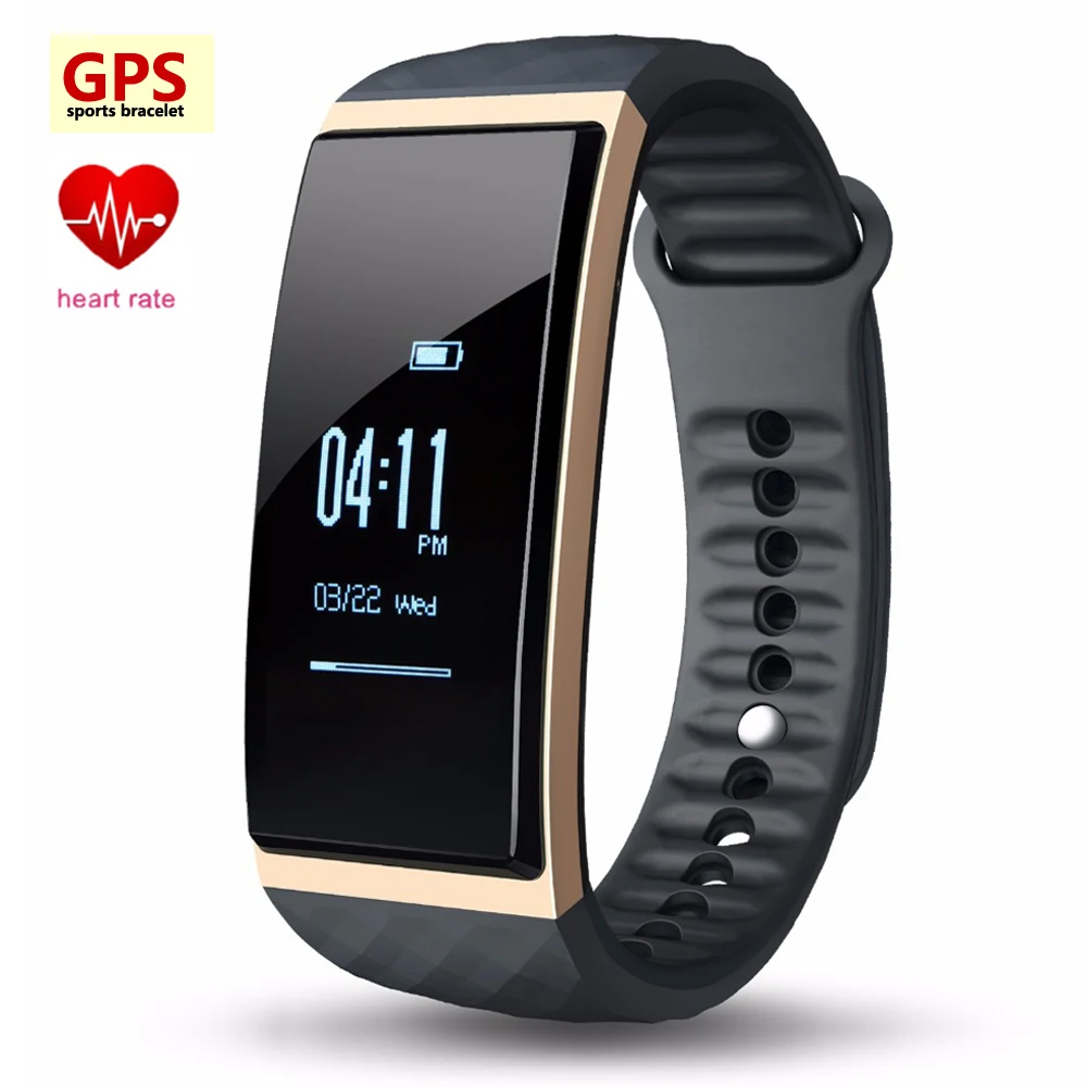 

New GPS Tracker Sports Smart Bracelet Heart Rate Monitor Altitude Thermometer Band S1 Wristwatch Fitness Watch for Men and Women
