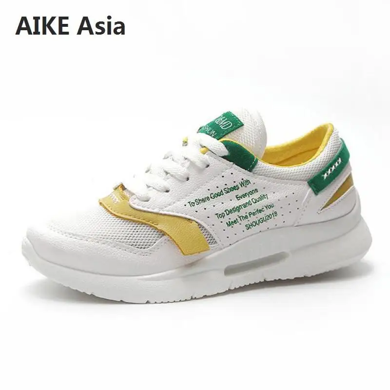 

2018 Women Net Shoes Summer Breathable Shoes Female Street Shoot Fashion Sneakers Flat Shoes Women's Shoes Size 35-40