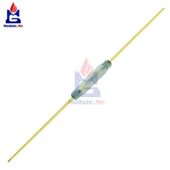 

10 PCS MKA-14103 Gold Tone Leads Glass N/O SPST Reed Switches 10-15AT 2 x 14mm