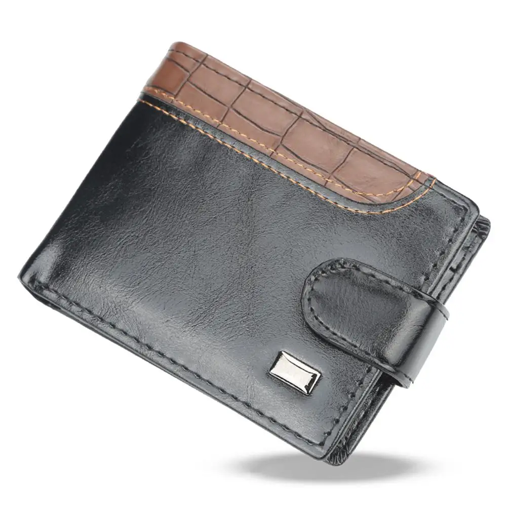 

Baellerry Men Retro Short Wallet Buckle Multifunctional PU Leather Casual Purse