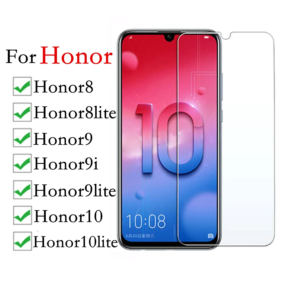 Закаленное стекло 9H для Huawei honor 10 Lite 9 8 7 защитная пленка экрана Honor легкая