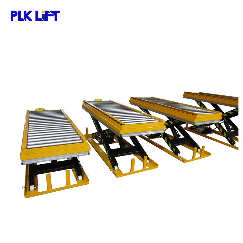 Wood Factory Use Stationary Hydraulic Scissor Lift Table with Roller |