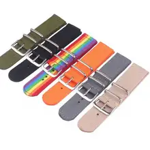 man  ms  good quality waterproof thick outdoor Nylon fabric watch strap 24mm 22mm 20MM 18mm black orange band watch NATO Strap