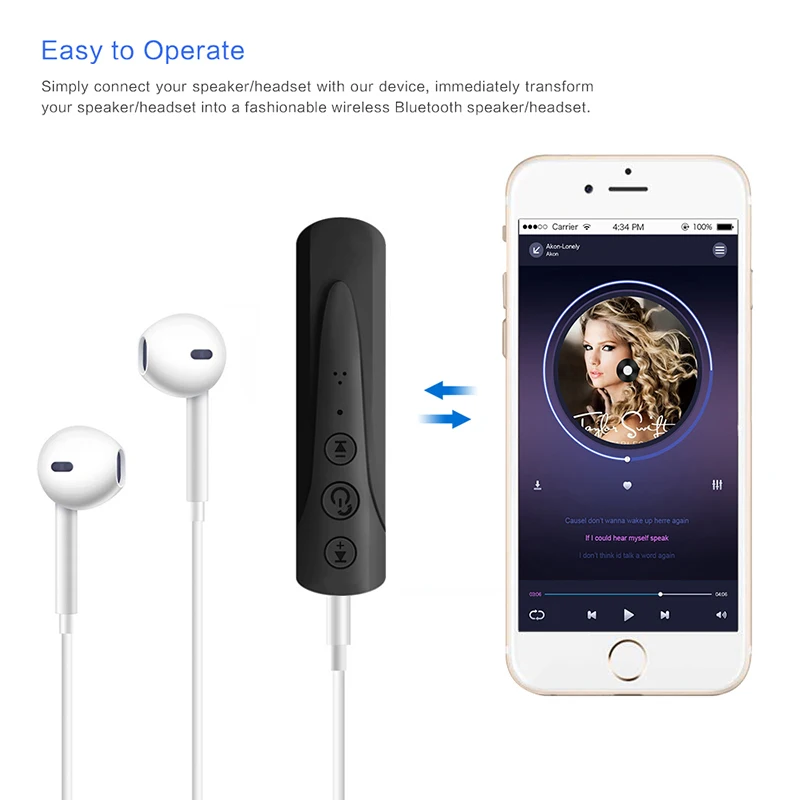 Wireless Bluetooth Receiver Audio AUX 3.5mm Jack Bluetooth Adapter For Headphones With Mic Car Kit Handsfree Call Music Receiver (3)