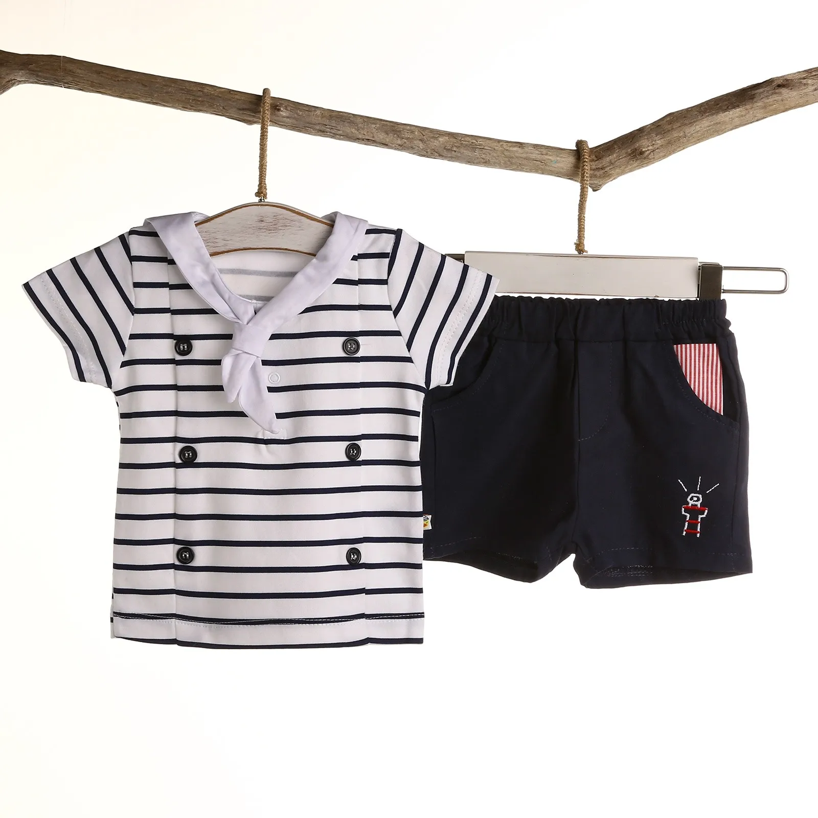 

ebebek Mymio Baby Boy Sailor Duck Tshirt Short Set