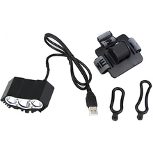 8.4V USB Cycling Headlamp 3x CREE T6 LED 6000 Lumen Head Front Bicycle Light Bike Torch Headlight 3mode New Hot Sale& headband