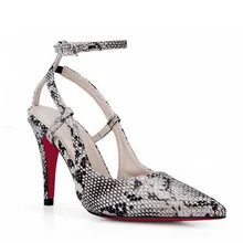 2016 fashion shoes woman women sandals sexy high heels zapatos sandalias mujer sandale femme party snake buckle pointed shoes