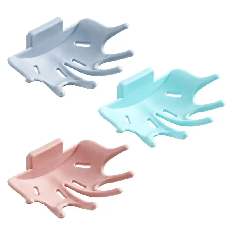 

Creative Shape Soap Box Holder Colorful Gatgets Storage Adhesive Dish Container With Leachate Hole For Bathroom Kitchen Lavabo
