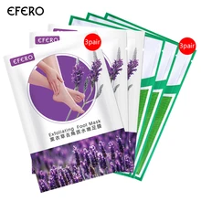 Efero 6 пар детская маска для пилинга ступней удаляет омертвевшую кожу кутикулы каблуки отшелушивающие увлажняющие носки для педикюра крем для ног