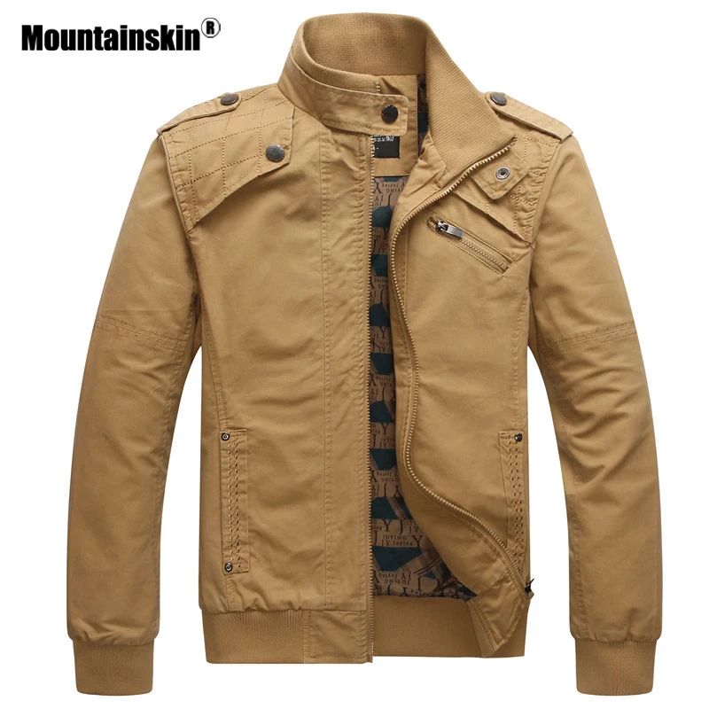 

Mountainskin 2018 New Men's Jackets Autumn Casual Military Tactical Coats Slim Fit Male Bomber Jacket Mens Brand Clothing SA531