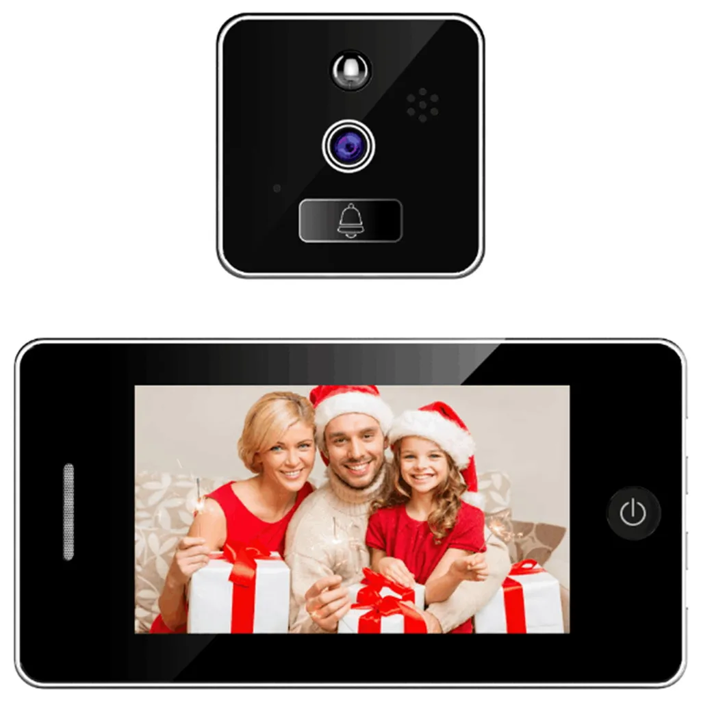 

4.3 Inch HD Smart Electronic Cat Eye Video Doorbell Video Night Vision Report Doorbell Viewers video Remote smart wifi battery