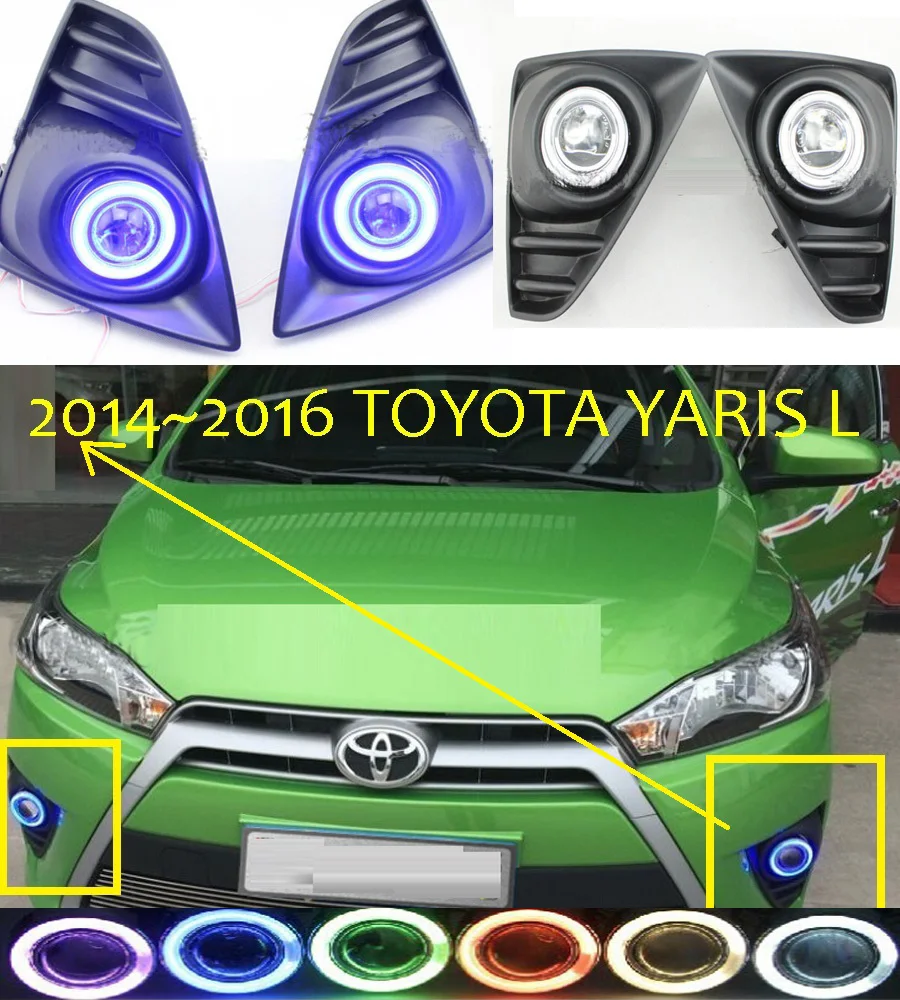 LED headlight Kit,Yaris fog lamp,20142016,chrome,Free ship!2pcs,Yaris
