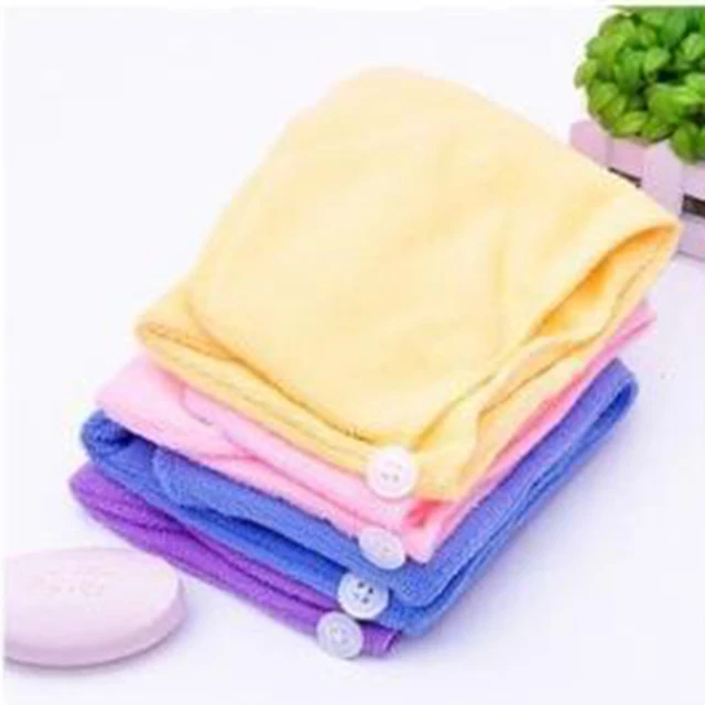 New qualified Women Bathroom Super Absorbent Quick-drying Hair Towel Microfiber Hair Dry Cap