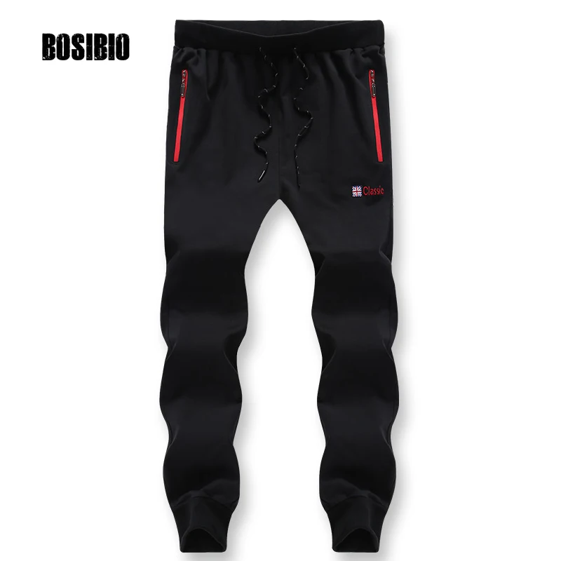 Мужские спортивные штаны на лето и осень, Хлопковые Штаны для бега с эластичной резинкой на талии, однотонные мужские штаны в британском стиле в стиле хип-хоп, Мода, большие размеры, L-8XL 869 - Цвет: Black
