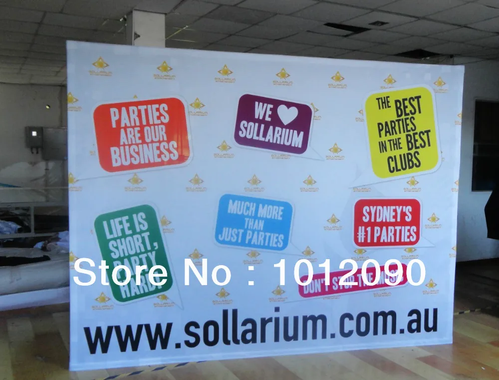 

Ready Pop Fabric Pop Up Trade Show Display 10 ft Single Sided Straight Graphic and Frame Combo (free shipping)