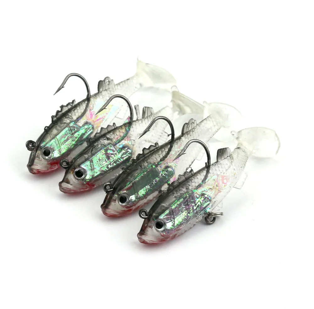 4pcs New hot Fishing tackle 8.5CM 17.4G lead jig fish head soft bait