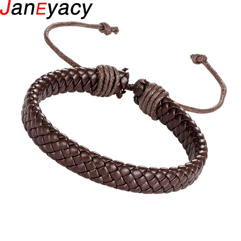 

Fashion Punk Men Bangle Braided Leather Bracelet Simple Retro Multi Color Optional Adjustable Women Bracelets Ladies Pulseira