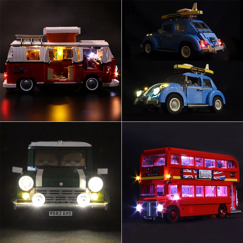 Светодиодные фонари для Lego 10220 создатель города автомобили 10258 Лондонский