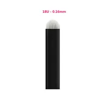 100 agulhas pretas da tatuagem da forma 18 dos pinos das agulhas de microblading da lamina dos pces 0.16mm para a pena permanente do bordado de microblading