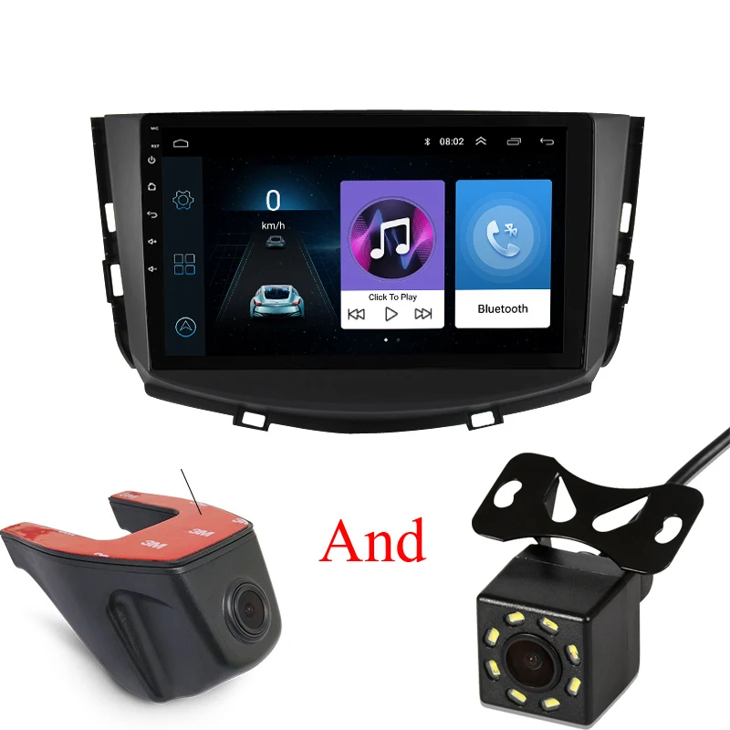 Android 8,1 автомобильный dvd-плеер для Lifan X60 2012- с автомобильным радио мультимедиа видео и навигация поддержка gps карта Bluetooth - Цвет: Lifan X60-8LED-DVR