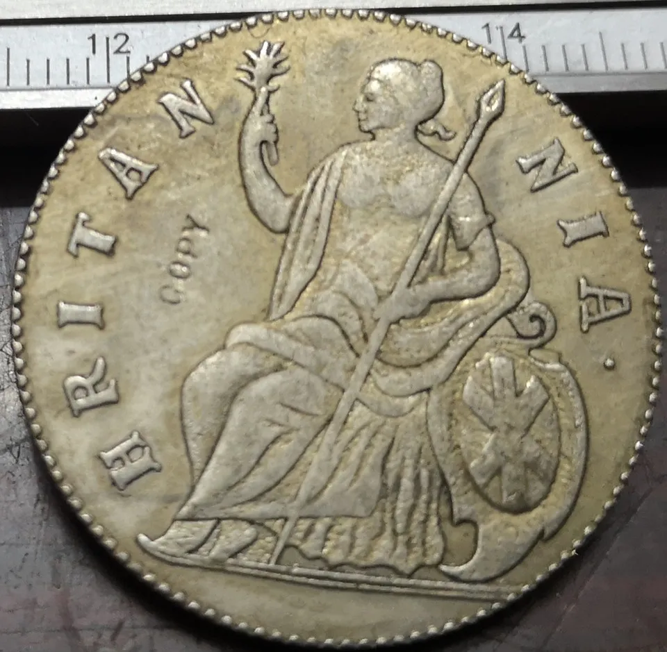

1685-1687 England 1/2 Penny-James II Copy Rare Coin