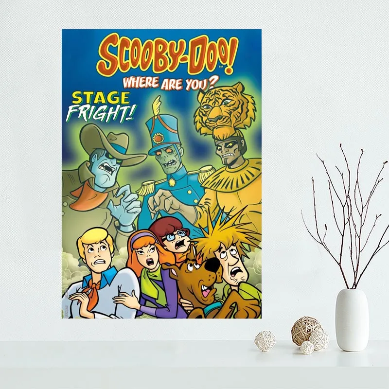 Nice Scooby Doo Poster Custom Satin Poster Print Cloth Fabric Wall Poster Print Silk Fabric ...