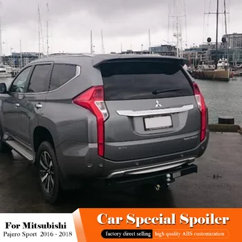 

For Mitsubishi Pajero Sport Black Spoiler 2016 to 2018 ABS Plastic Unpainted Color Rear Trunk Tail Wing Lip Spoiler Decoration