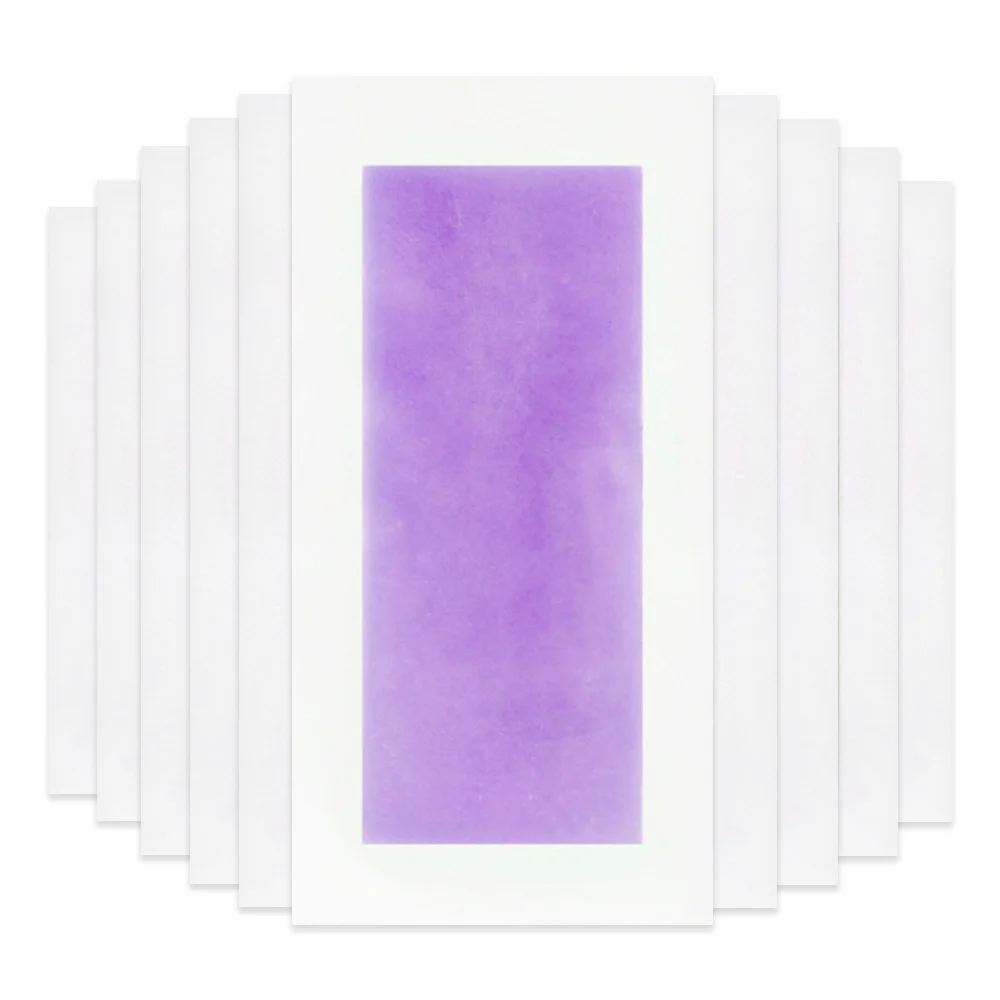 Small 10pairs Purple LANBENA, 20 шт., летние профессиональные восковые полоски для удаления волос, для депиляции, двухсторонняя холодная Восковая бумага для бикини, ног, тела, лица - Цвет: Small 10pairs Purple