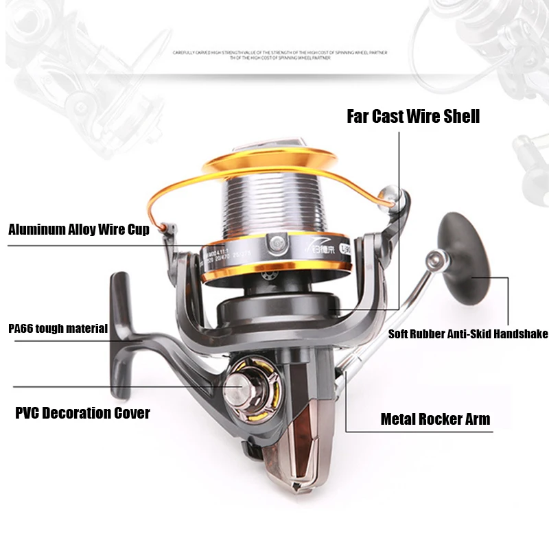 FDDL 3000-9000 Размер 12+ 1 Шариковые подшипники большой Троллинг Фидер металлические длинные дальние колеса Рыболовная катушка для ловли карпа рыболовные аксессуары