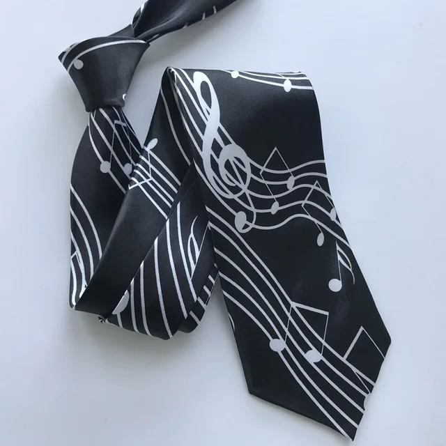 Buy 2019 Designer's Men Tie Fashion Music Printed