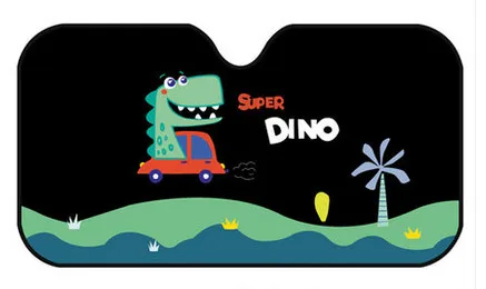 125x72cm Car Cartoon Heated Windshield Sunshade Car Window Windscreen Cover Sun Shade Auto Visor Car-covers Solar Protection - Цвет: Армейский зеленый