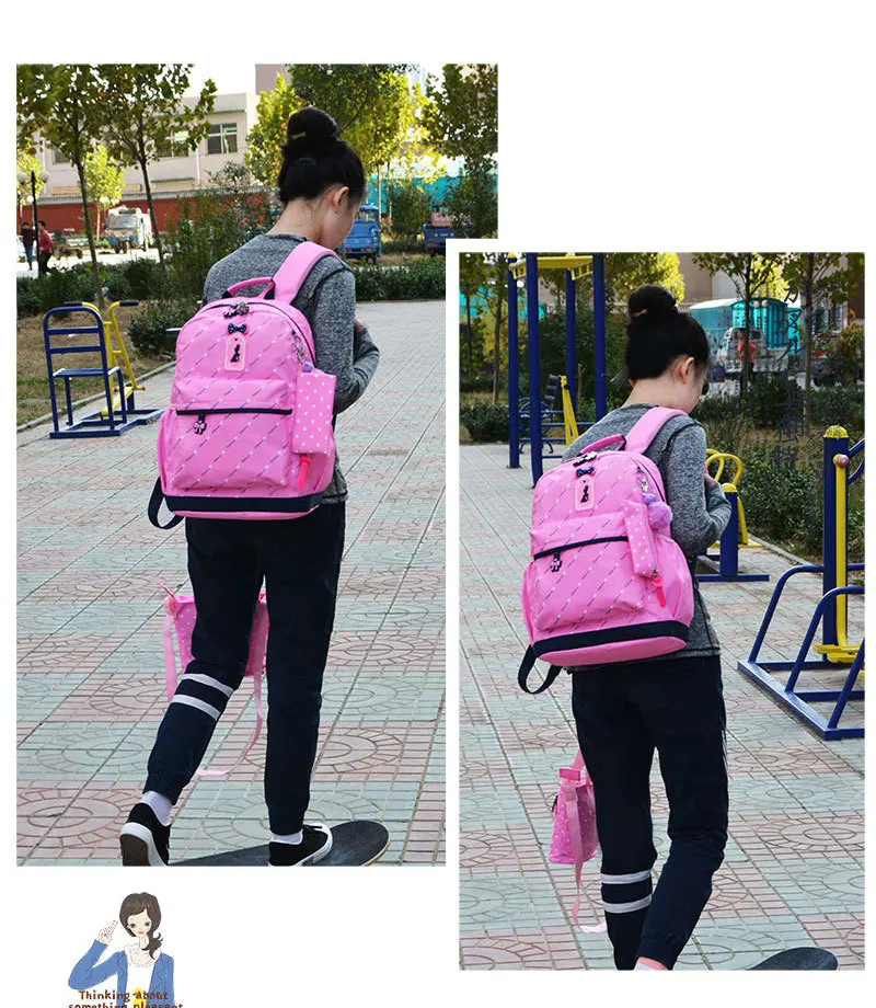 3 шт./компл. звезда печати дети школьные рюкзаки для девочек подростковые рюкзаки ортопедии Сумочка Рюкзак и сумка mochila infantil