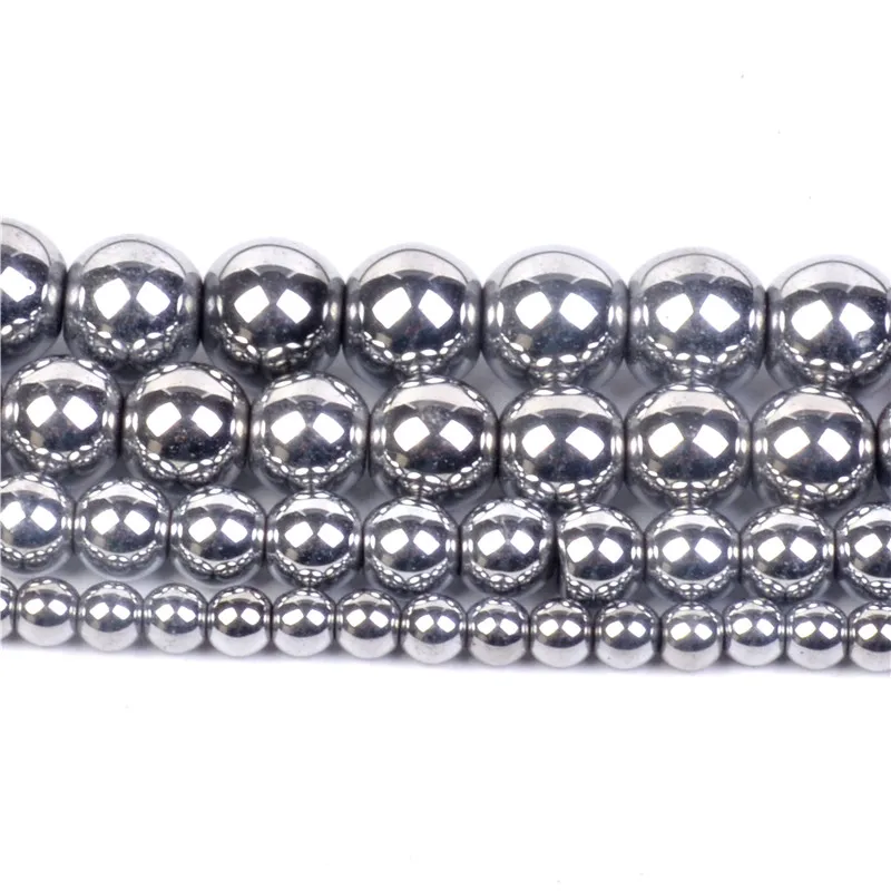 

Natural Stone Hematite Beads Round Loose Beads 4mm 6mm 8mm 10mm 12mm For DIY Necklace Bracelet Jewelry Making