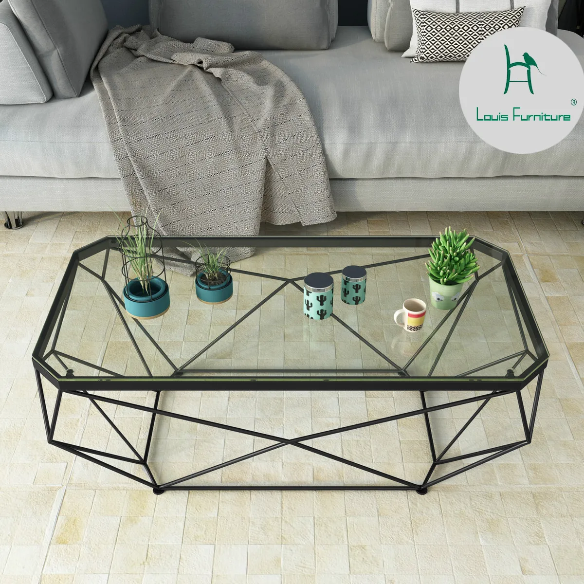 Louis Fashion Coffee Tables North European Rectangular Creative Small Apartment Living Room