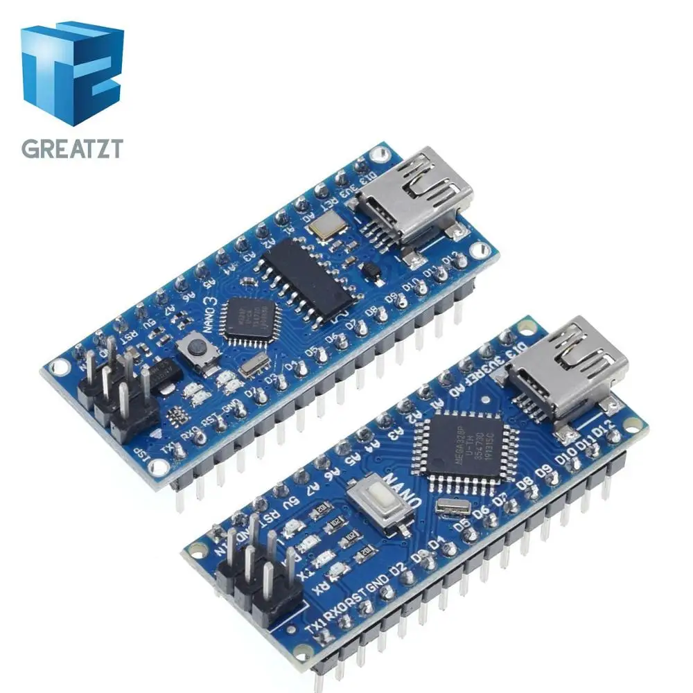 GREATZT NANO 3,0 контроллер совместимый с arduino NANO CH340 turno USB контроллер кабель ninguna V3.0 NANO для Arduino